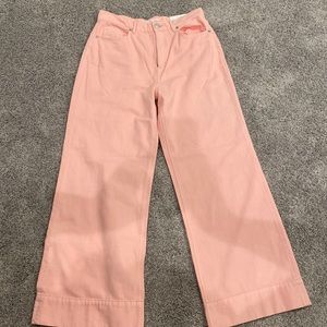 Loft pink jeans wide leg